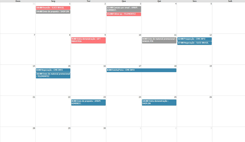 Agenda Upway CRM